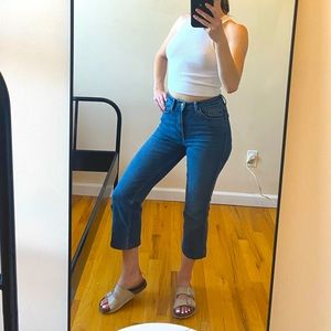 H&M cropped fitted flare jeans